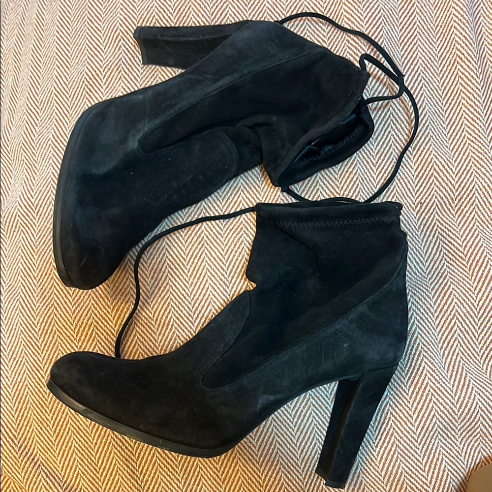Stuart Weitzman Elegant Black Women's Heeled Boots